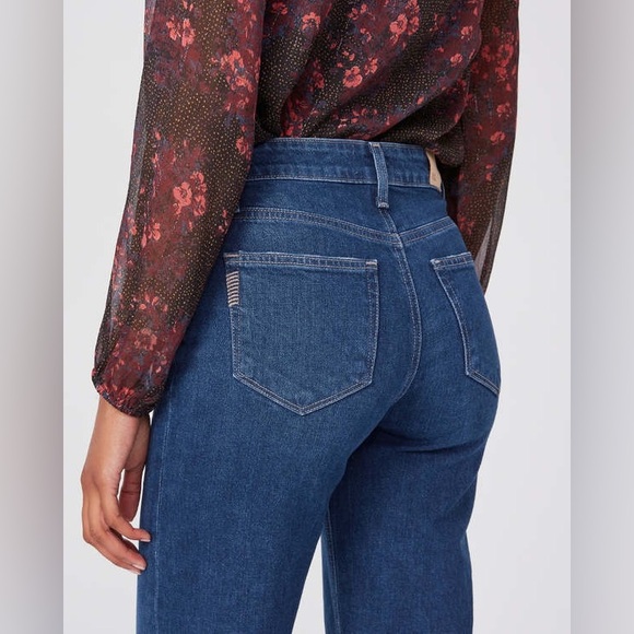 PAIGE Leenah Ankle straight leg jeans in “Gracie Lou” dark wash - Picture 7 of 11